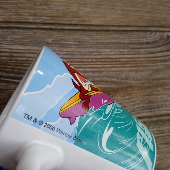 Warner Bros 2000 Tasmanian Devil Taz Golf & Fishing Grandpa Mug Coffee Cup - Picture 9 of 11